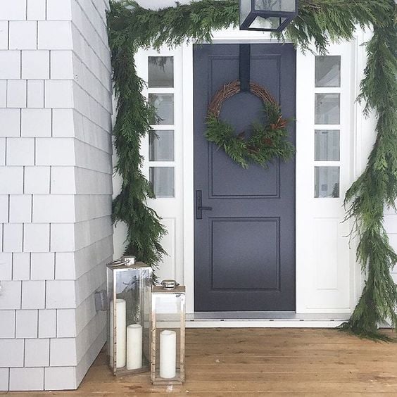 25+ krásných vánočních nápadů, jak zkrášlit váš vchod do domu: Inspirujte se!