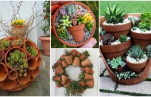Krásné nápady, jak z terakotových květináčů vyrobit zahradní dekorace
