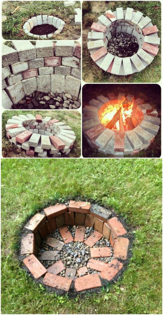 20+ Zajímavých a krásných ohnišť – využijte obyčejné cihly a kameny!