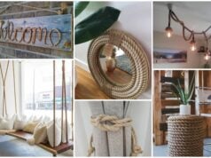 35+ nápadů na interiérové dekorace z obyčejného lana! Umění do každé domácnosti!