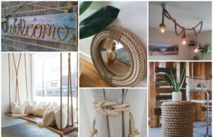 35+ nápadů na interiérové dekorace z obyčejného lana! Umění do každé domácnosti!