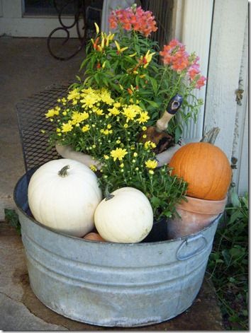 Nevyužité plechové lavory a vázy nevyhazujte! 20+ inspirací na podzimní tvoření