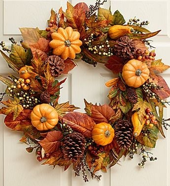 Překrásné podzimní dekorace na vchodové dveře: Vytvořte si jeden z těchto věnců!
