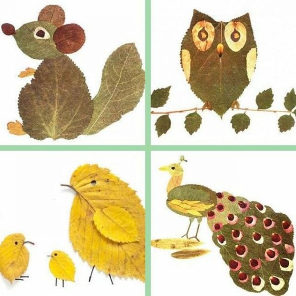 31+ překrásných nápadů na tvoření z podzimního listí: Nápady, které si Vaše děti zamilují!