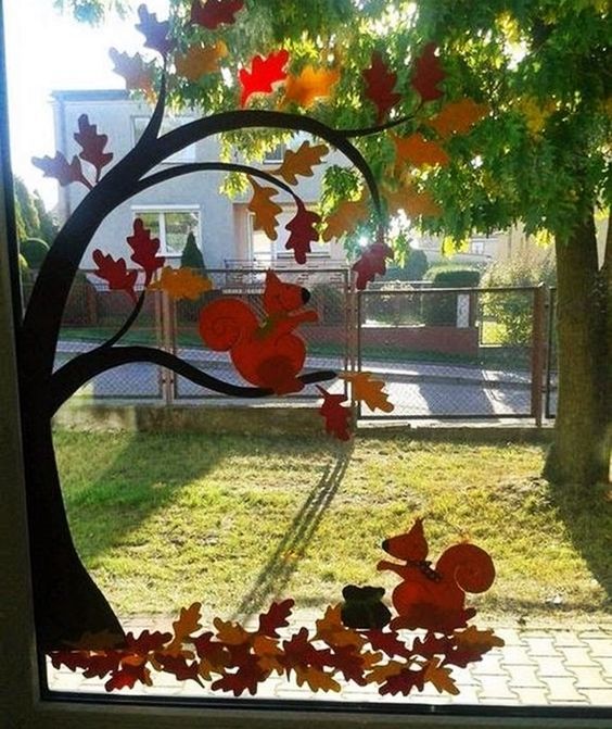 Tohle si Vaše děti zamilují – Podzimní výzdoba oken + šablony