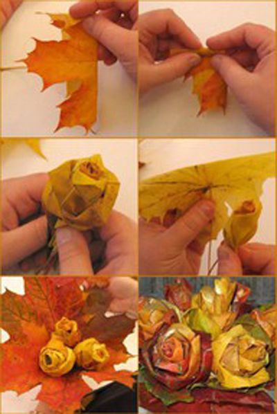 Využijte obyčejné popadané listí k vytvoření krásné listové květiny!