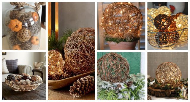 Využijte dekorativní koule z proutí za pár korun: 30+ překrásných nápadů
