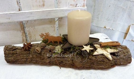 Využijte dřevěnou kůru k vytvoření dekorací na zimní období