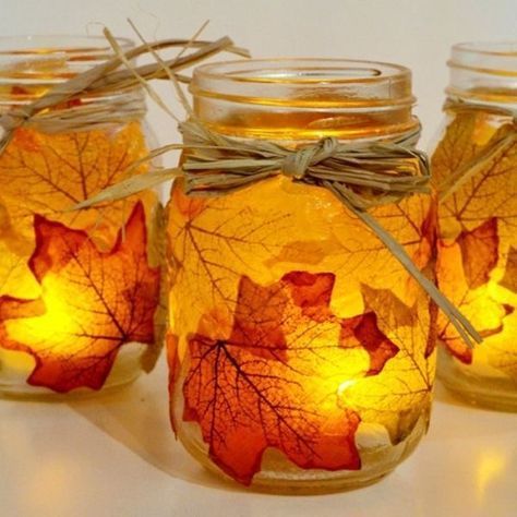 Krásné a levné svícny na podzimní období: Stačí Vám jen zavařovací sklenice