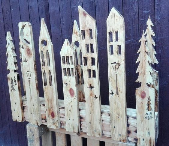 Z dřevěné palety vytvořili krásné dekorace, které Vás okouzlí v zimní období