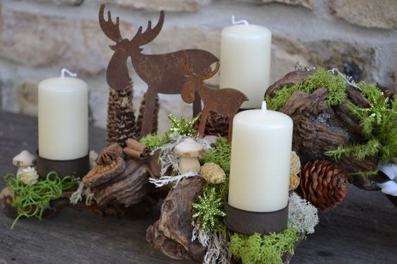 Adventní, svíčkové dekorace, které mají přírodní základ – Inspirujte se!