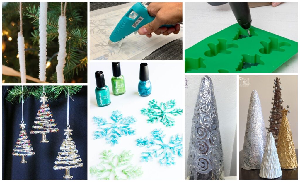 Zimní tvoření pomocí tavné pistole: Výsledkem jsou krásné vánoční ornamenty!