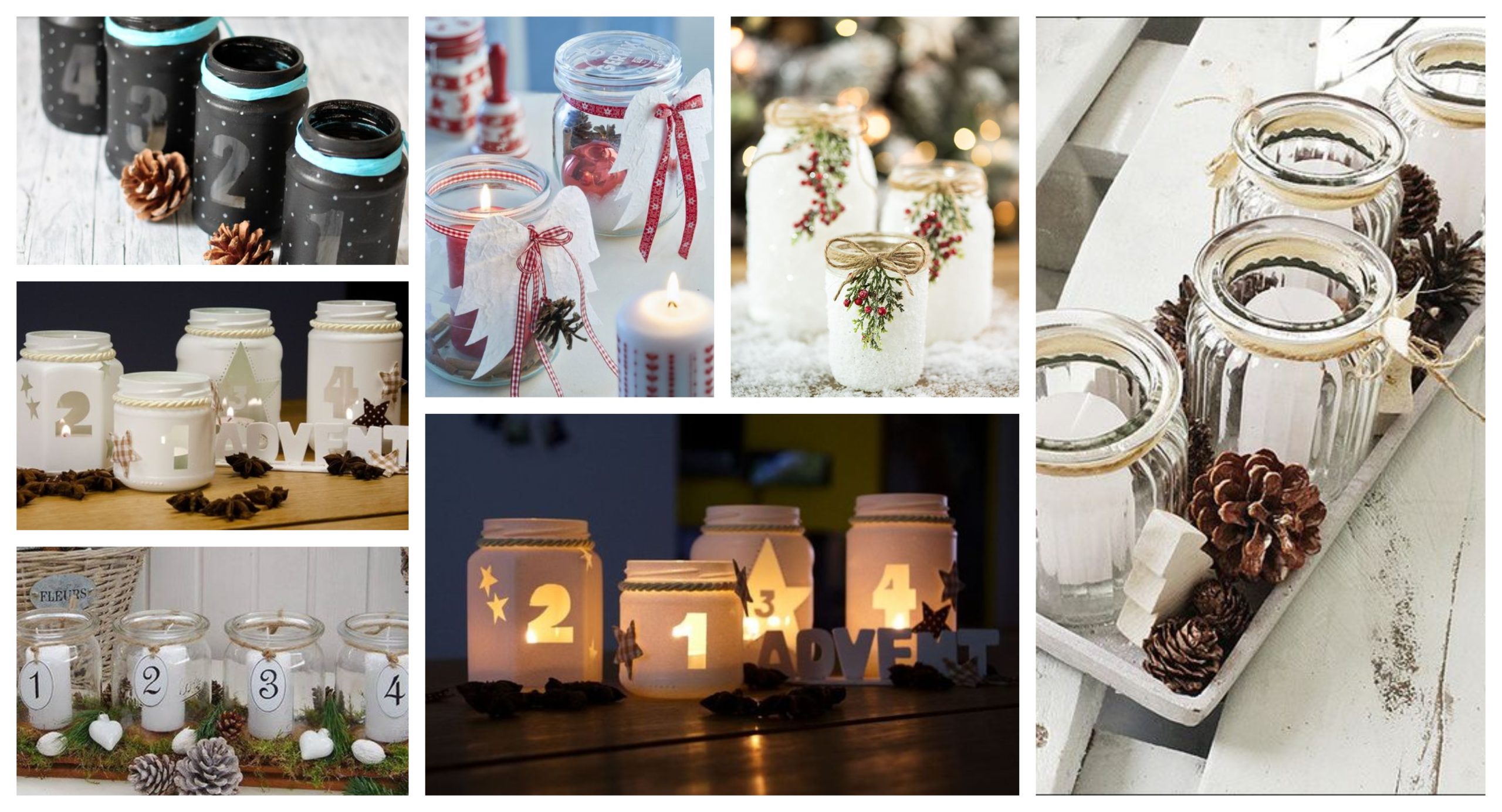 Krásné adventní dekorace ze zavařovacích sklenic: Inspirace na tvoření!
