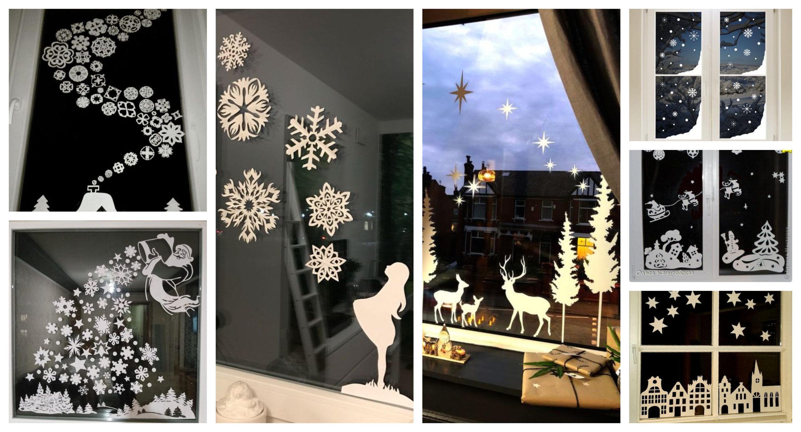 25+ úžasných inspirací na zimní výzdobu oken: Stačí Vám papír a nůžky!