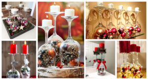 Rychlá a levná vánoční výzdoba: Využijte sklenice na víno