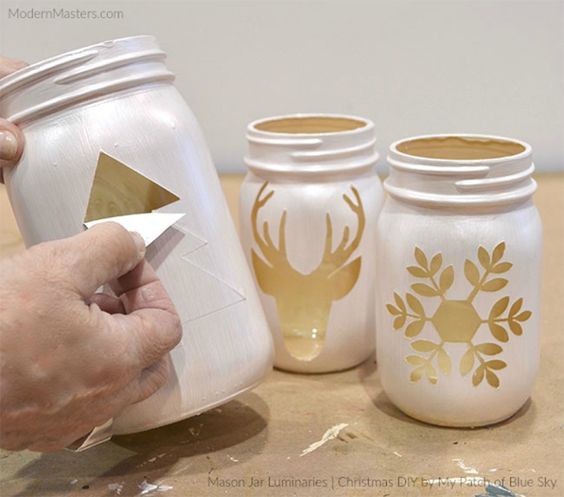 Adventní dekorace vytvořené ze zavařovacích sklenic – Levné a krásné nápady