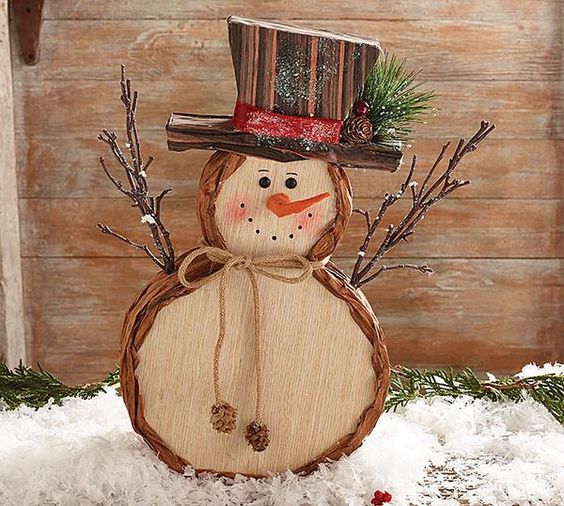 Proměňte odpadové dřevo k vytvoření úžasné zimní dekorace před dveře