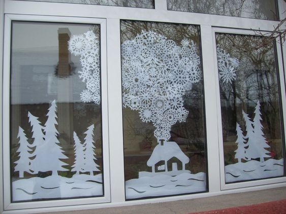 Inspirace na zimní výzdobu oken – Stačí Vám papír a nůžky