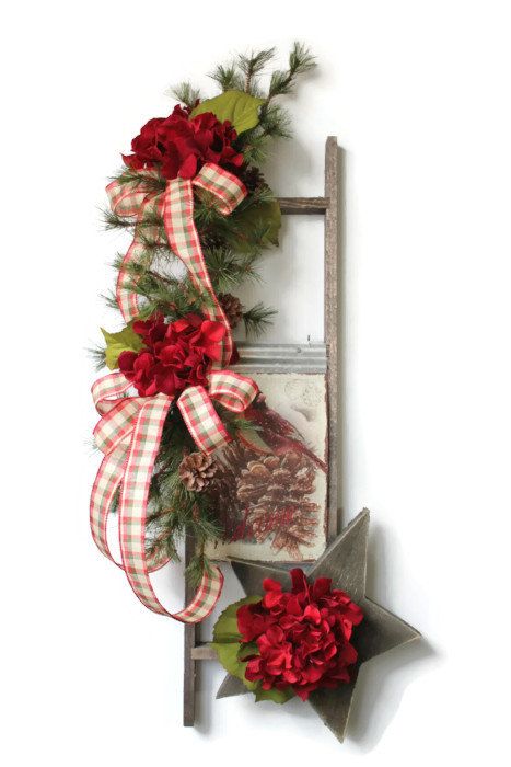 Tip na originální zimní dekoraci – Využijte obyčejný žebřík!