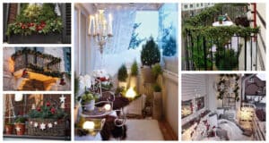 Vyzdobte si balkon a parapety: 25+ zimních nápadů na úžasné dekorace Inspirace jak vyzdobit balkon a parapety. Zdroj: Pinterest