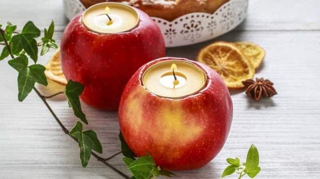 25+ nápadů na krásné dekorace z jablek: Vytvořte si úžasný svícen nebo kytici