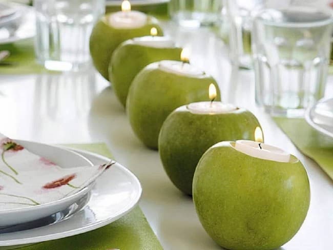 25+ nápadů na krásné dekorace z jablek: Vytvořte si úžasný svícen nebo kytici