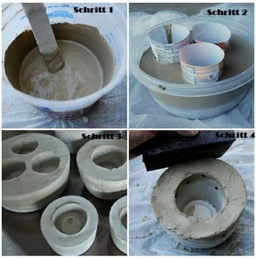 Jednoduchý tip na výrobu svícnů: Využijte obyčejný cement – Prima inspirace