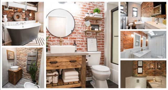 Stačí ho dát jen na jednu stěnu: 26+ krásných a moderních nápadů na cihlový obklad v koupelně!
