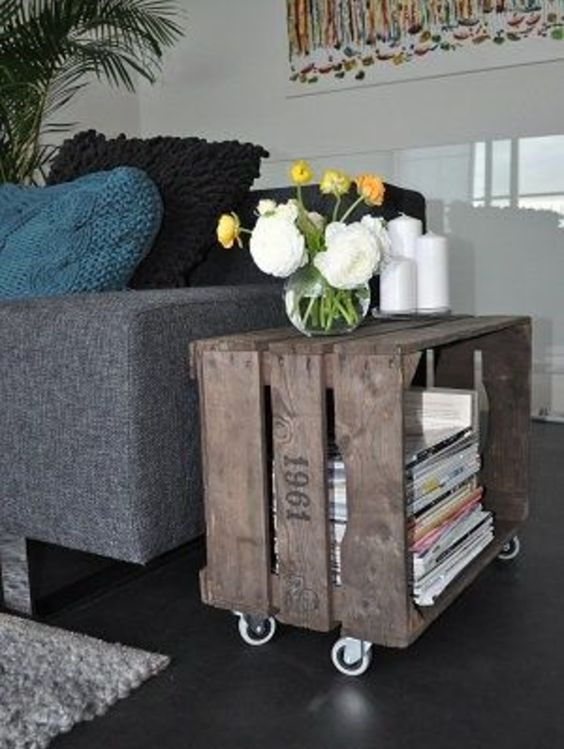 Využijte dřevěné bedýnky k vytvoření úžasného nábytku do domácnosti