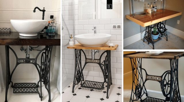 Dekorace ze šicího stroje