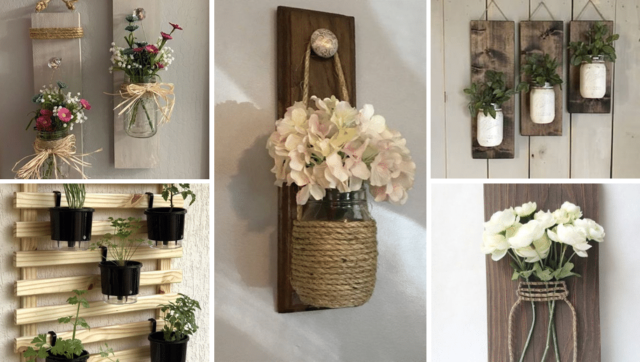 25+ skvělých inspirací na pozadí pro vaše květiny: Využijte obyčejné dřevo!