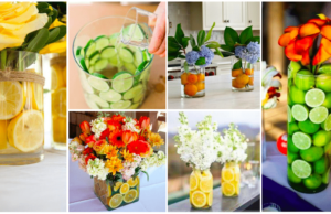 Jarní inspirace na skleněné vázy, do kterých lze kromě květin vložit i citrusy