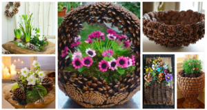 Jarní dekorace ze šišek