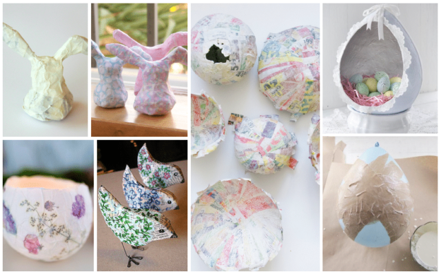 Hravé jarní tvoření s technikou papír maché využívající staré noviny, vodu a lepidlo