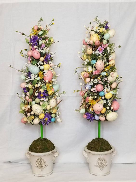 Jarní dekorace vytvořené z polystyrénového kuželu za pár korun
