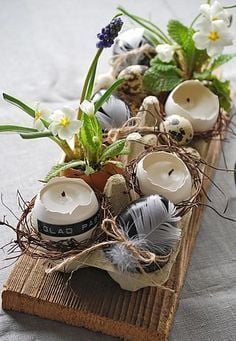 Využijte obyčejné plato od vajec k vytvoření jarní dekorace – Nápady na stůl