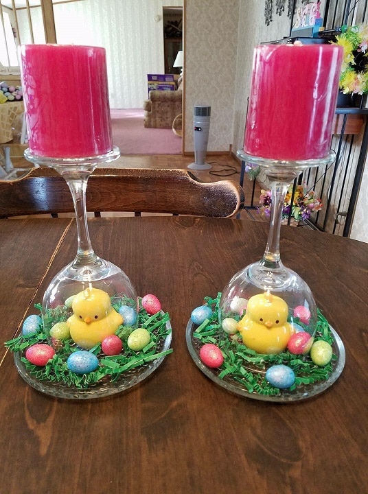 Skvělé nápady na proměnu sklenic na víno v jarní a velikonoční dekorace!