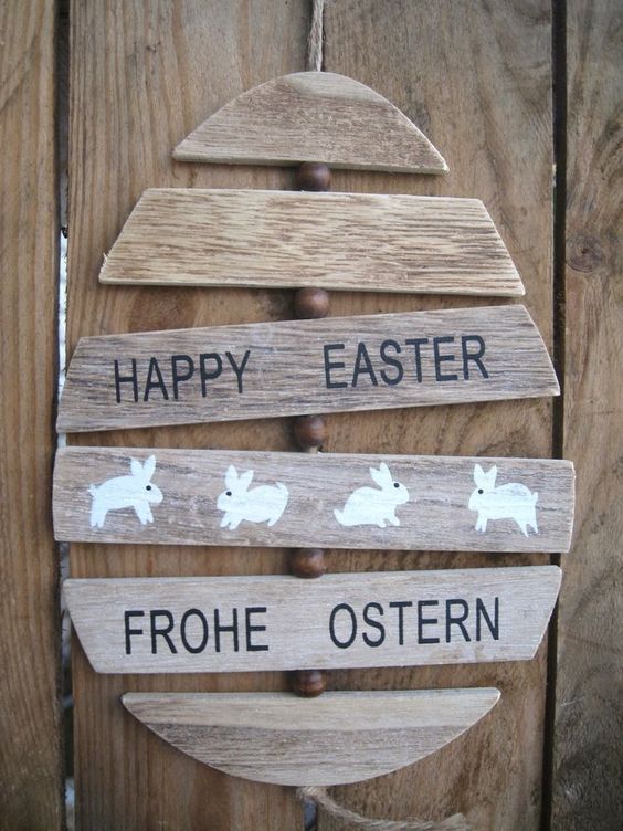Buďte včas připraveni na Velikonoce: 20+ krásných velikonočních dekorací z odpadového dřeva!