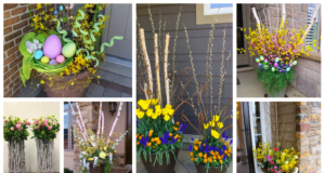 Vysoký květináč k vytvoření jarní dekorace - 30+ úžasných nápadů