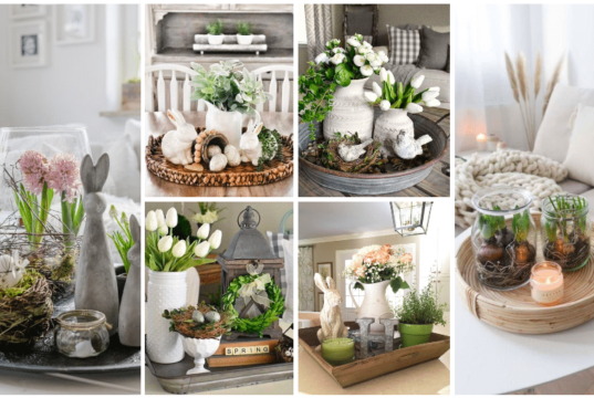 Skvělé nápady, jak využít obyčejné podnosy k vytvoření dekorace na jaro