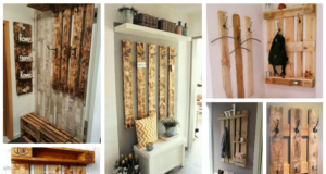 Vytvořte si věšák do chodby pomocí starého dřeva nebo dřevěných palet