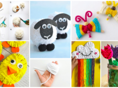 Inspirace na barevné tvoření z bavlnek a výroba jarních dekorací pro děti!