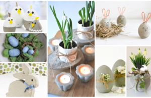 Jarní dekorace z betonu: Nápady na velikonoční vajíčka a zajíce!