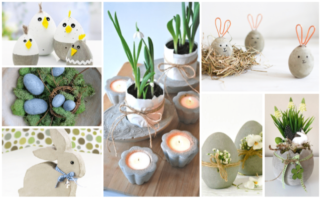 Jarní dekorace z betonu: Nápady na velikonoční vajíčka a zajíce!