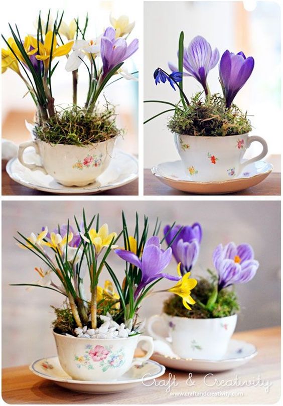 Proměňte staré nádobí v dekorace na jarní období – Jednoduché a levné nápady