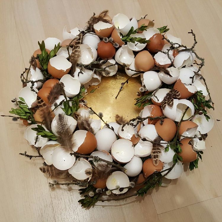 Vytvořte si krásný jarní věnec ze skořápek od vajec – 25+ inspirací