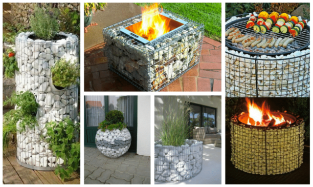 Inspirace na zahradu: jak proměnit silné pletivo a kamení v krby