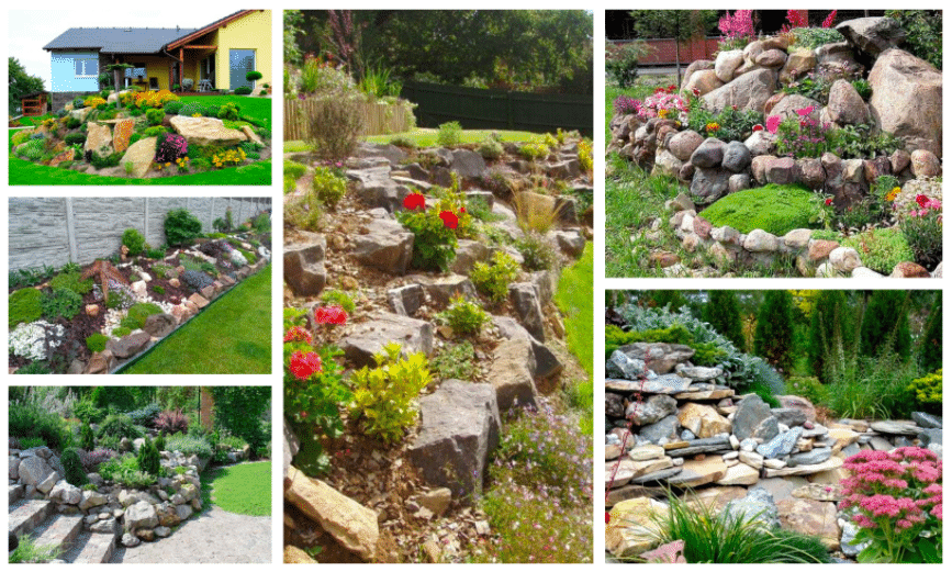Krásné nápady na kamenné ostrůvky pro výsadbu květin a bylinek - Inspirujte se
