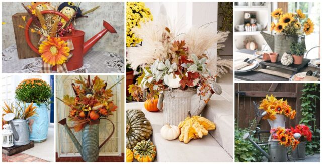 Proměňte staré konve na zalévání v krásné podzimní dekorace!