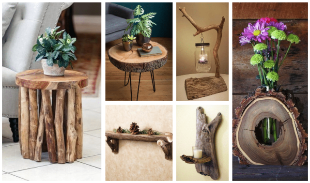 Podzimní dekorace do interiéru ze dřeva